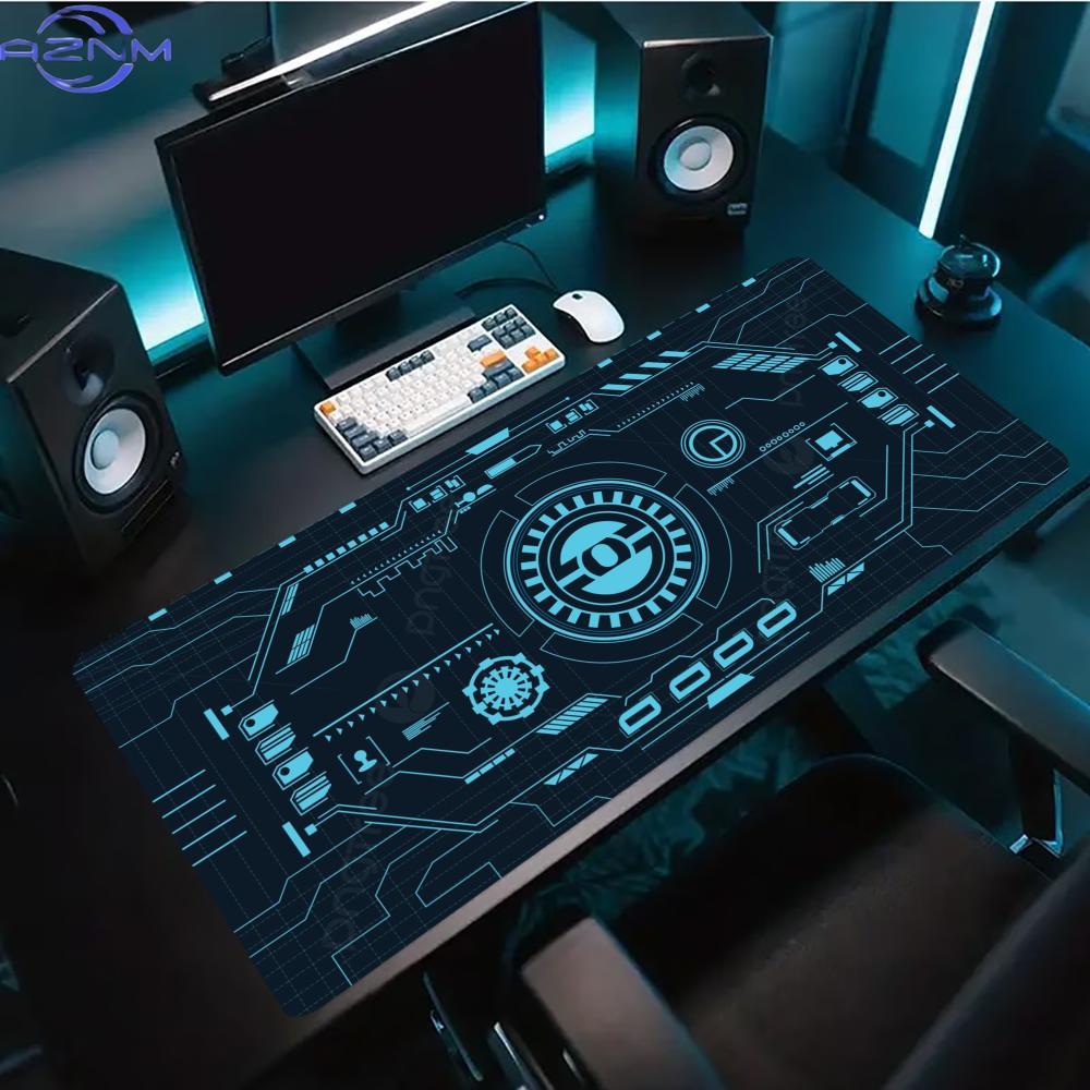 Office Print Tech - 다크 시안 SF 회로 디자인 확장형