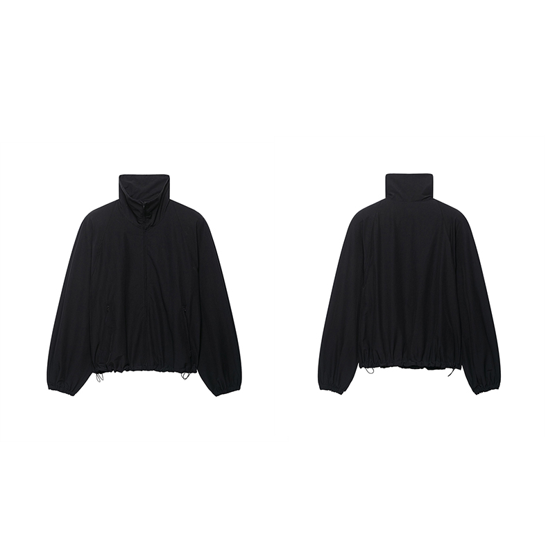 Office Tech Jacket - 구오비오지 여성용 스탠드 칼라 테크 패브릭