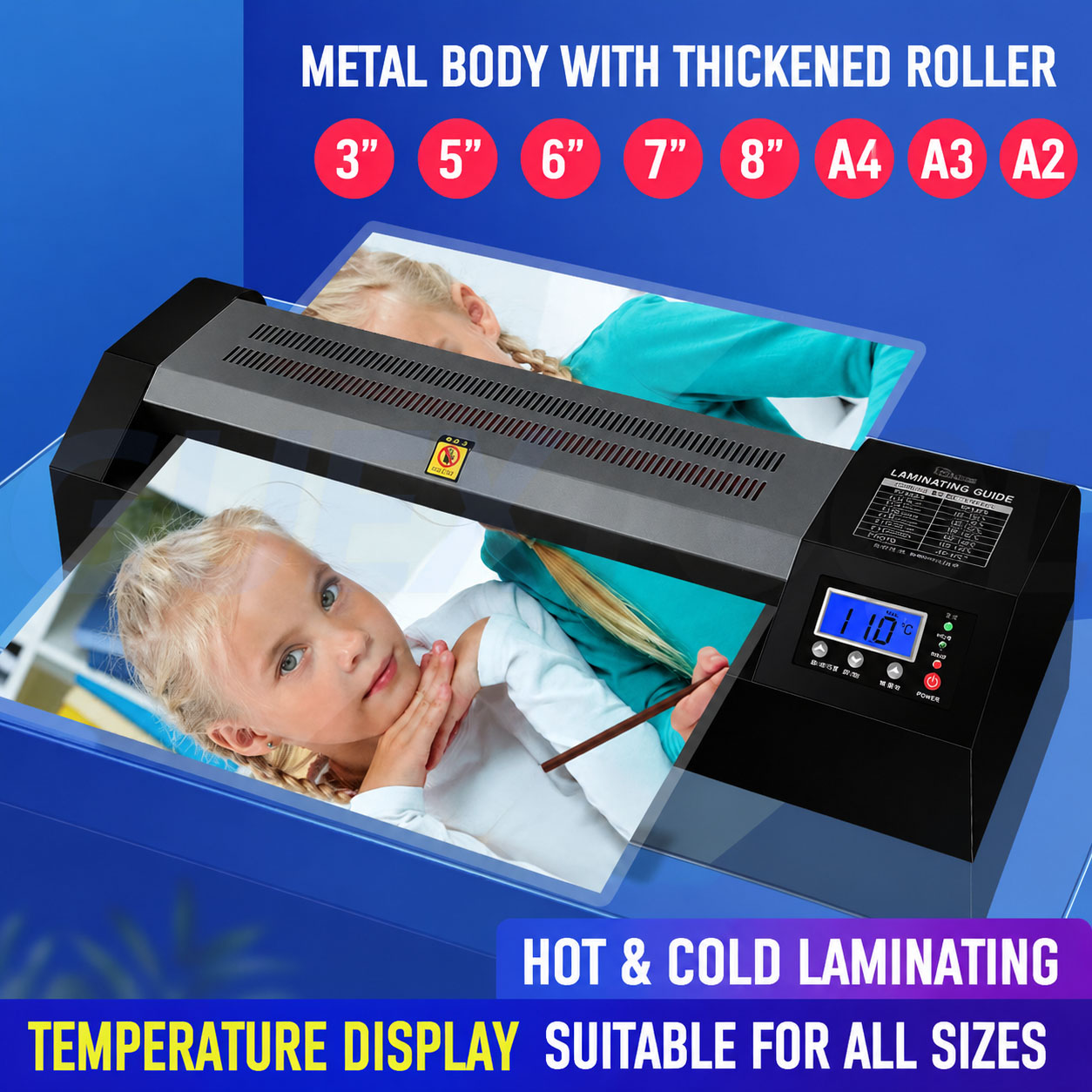 A3 자동 라미네이터 기계 디지털 디스플레이 온도 조절 - Laminator A3 Hot 리뷰 및 가격