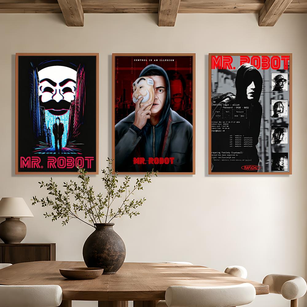 TV-Tech 심리 스릴러 미스터 로봇 포스터 벽 장식 - Office Print Tech 리뷰 및 가격