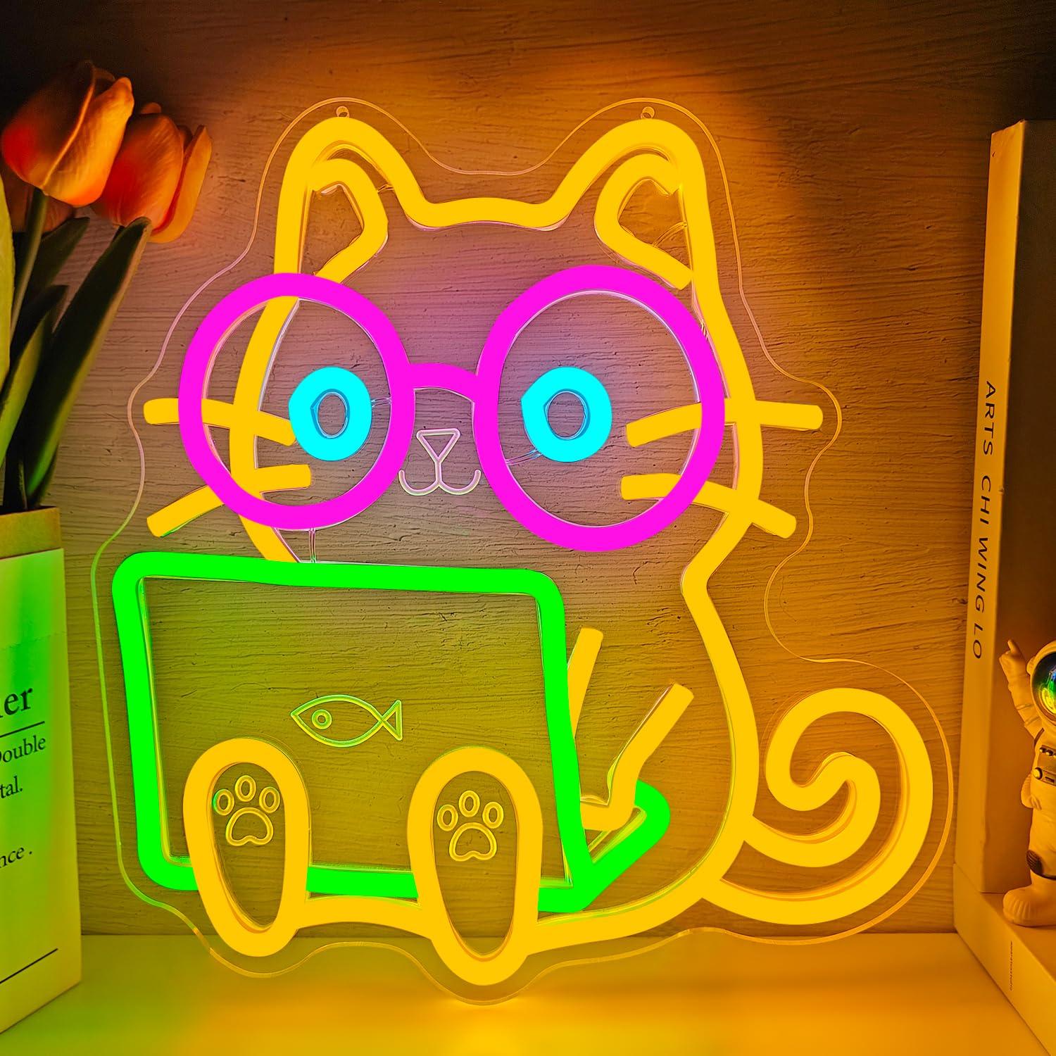 고양이 모양 네온사인 USB 디밍 가능 LED 조명,  - The Office It Tech 리뷰 및 가격