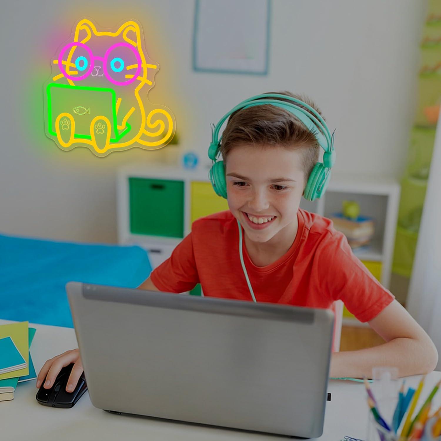 고양이 모양 네온사인 USB 디밍 가능 LED 조명,  - The Office It Tech 리뷰 및 가격