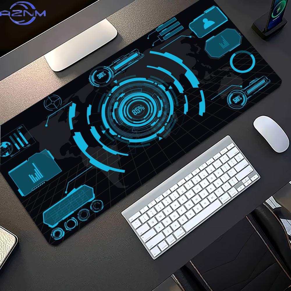 다크 시안 SF 회로 디자인 확장형 게이밍 마우스 패드 - Office Print Tech 리뷰 및 가격