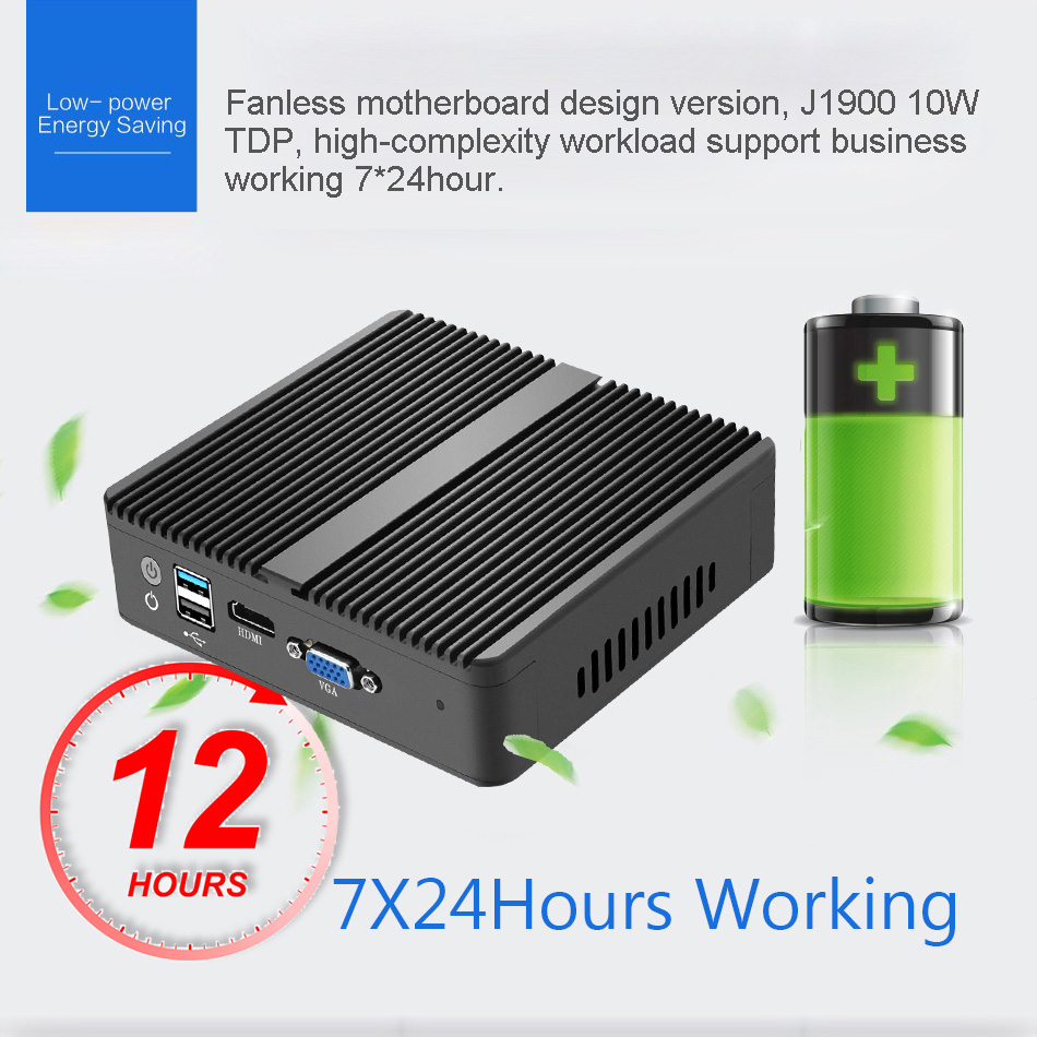 팬리스 미니 PC 4포트 이더넷 셀러론 J1900 N2 - Thin Client Mini Pc 리뷰 및 가격