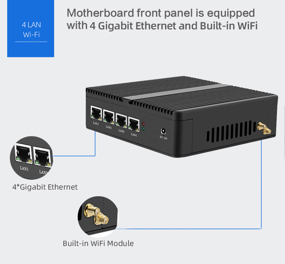 방화벽 라우터 Pfsense 팬리스 미니 PC 셀러론  - Thin Client Mini Pc 리뷰 및 가격