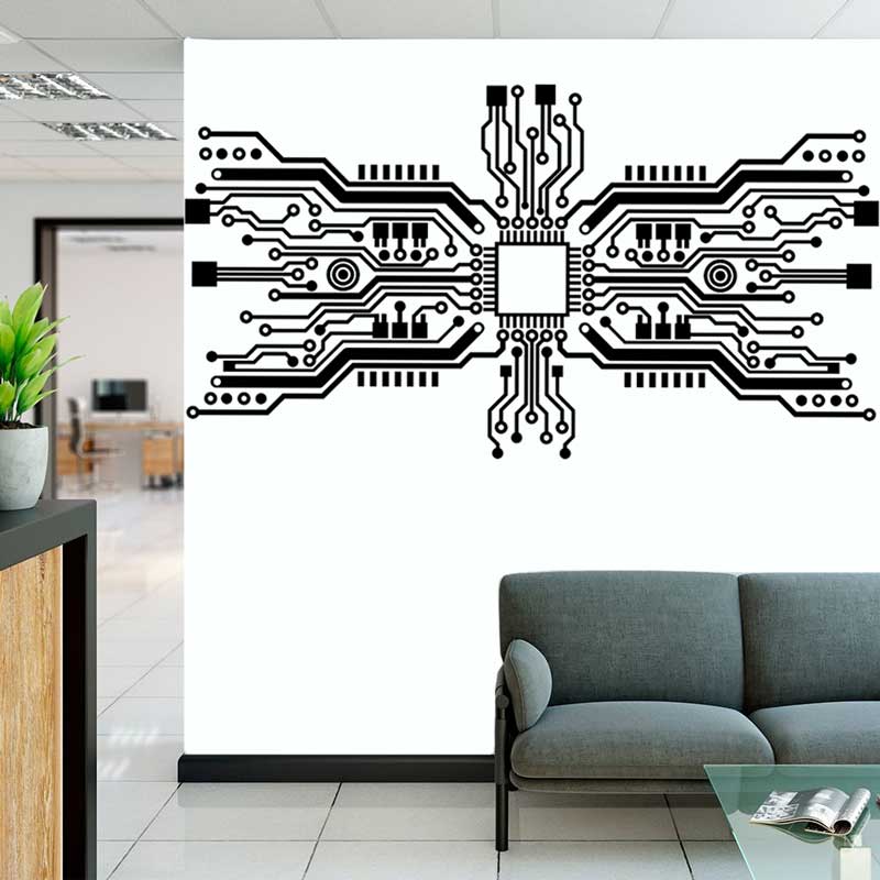 회로 보드 칩 벽 스티커 기술 기술 CPU 컴퓨터 IT - The Office It Tech 리뷰 및 가격